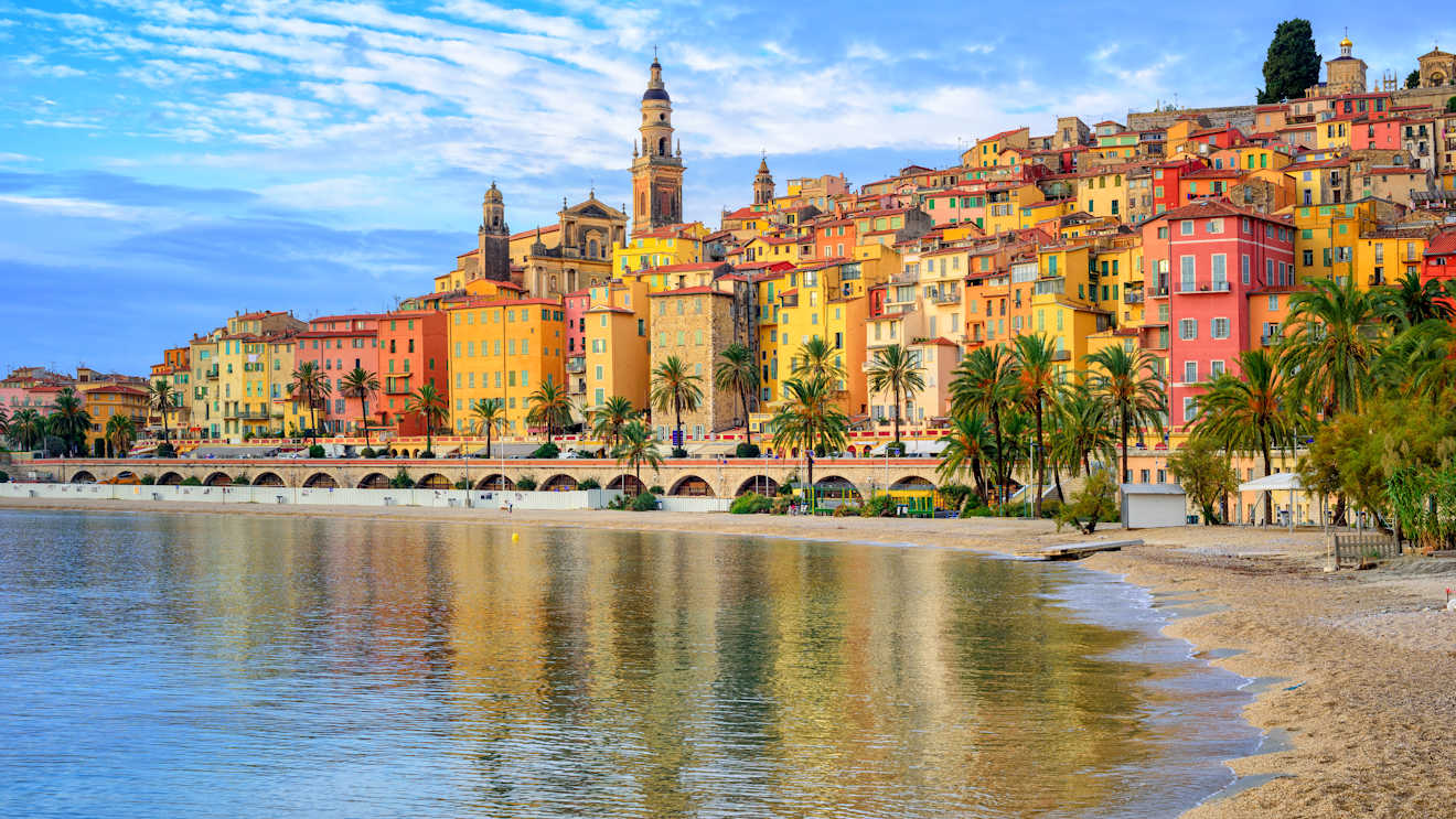 menton colourful houses